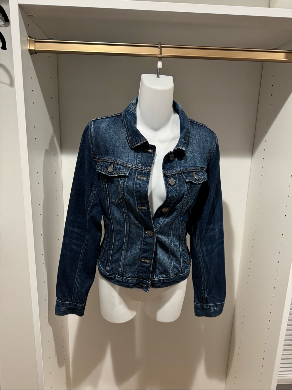 Banana Republic Dark Blue Denim Jean Jacket - Women's